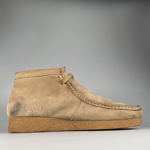 Clarks Collection Wallabee Men\'s 10.5 W Tan Suede Casual Chukka Ankle Boots GUC main image 5